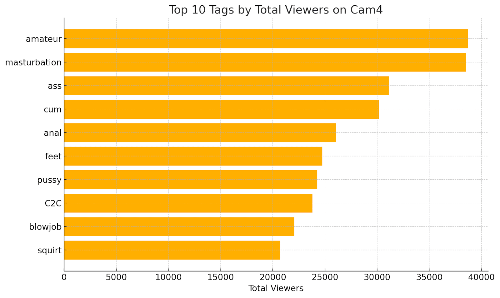 Top Most Viewed Categories on CAM4: