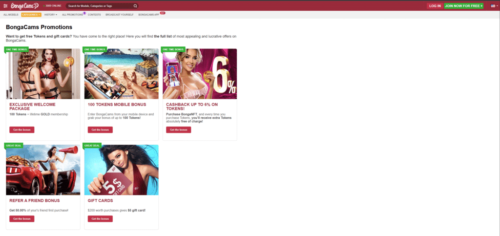 Top 10 Most Viewed Categories on BongaCams