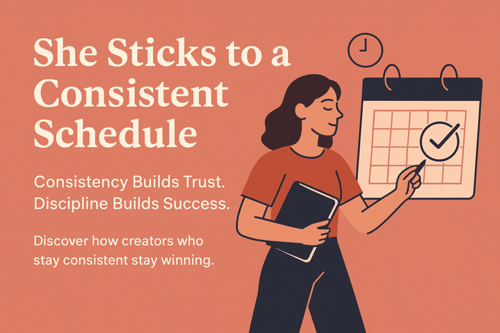 They Stick to a Consistent Schedule to promote cam shows