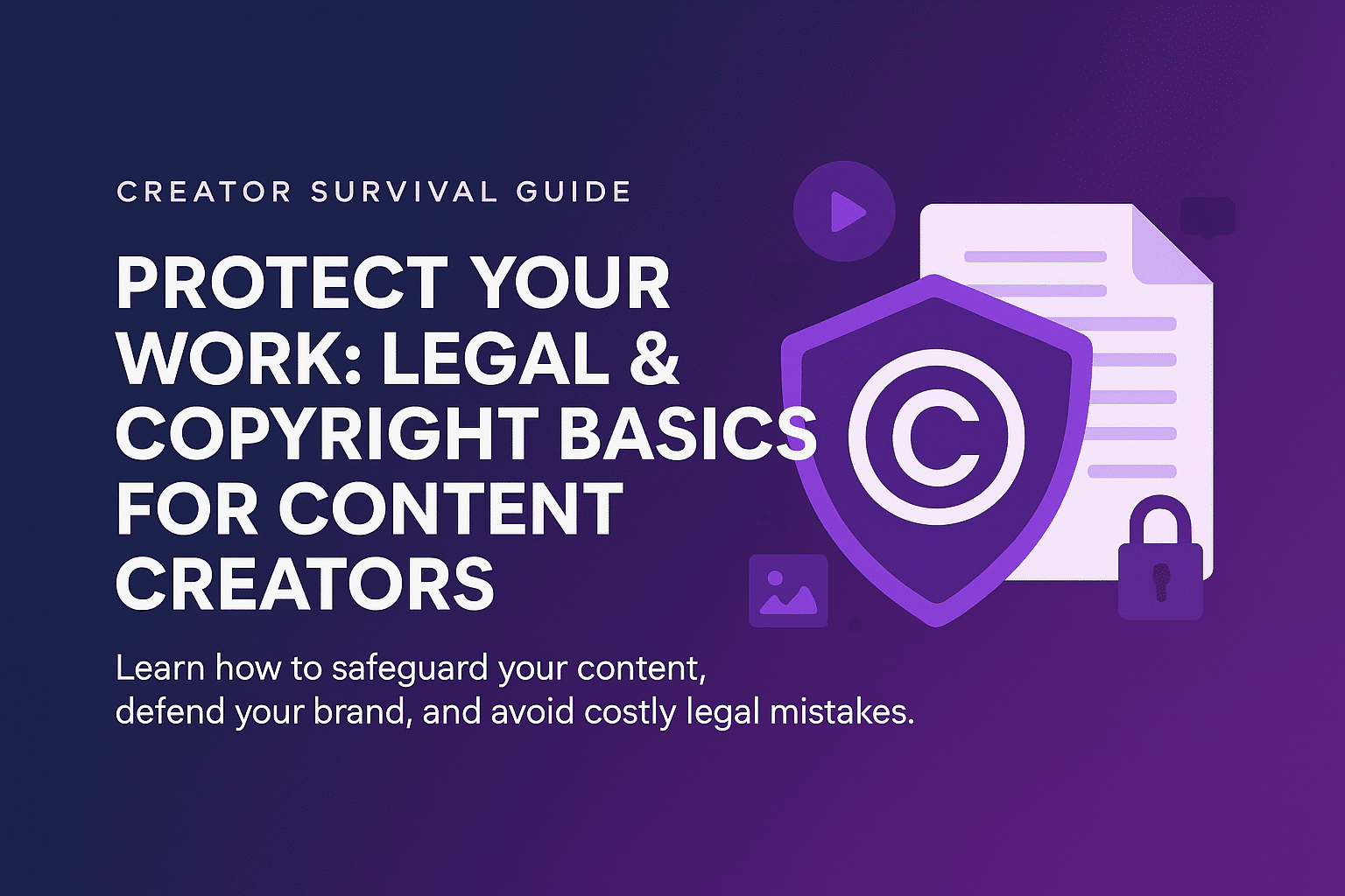 Protect Your Work: Legal & Copyright Basics for Content Creators